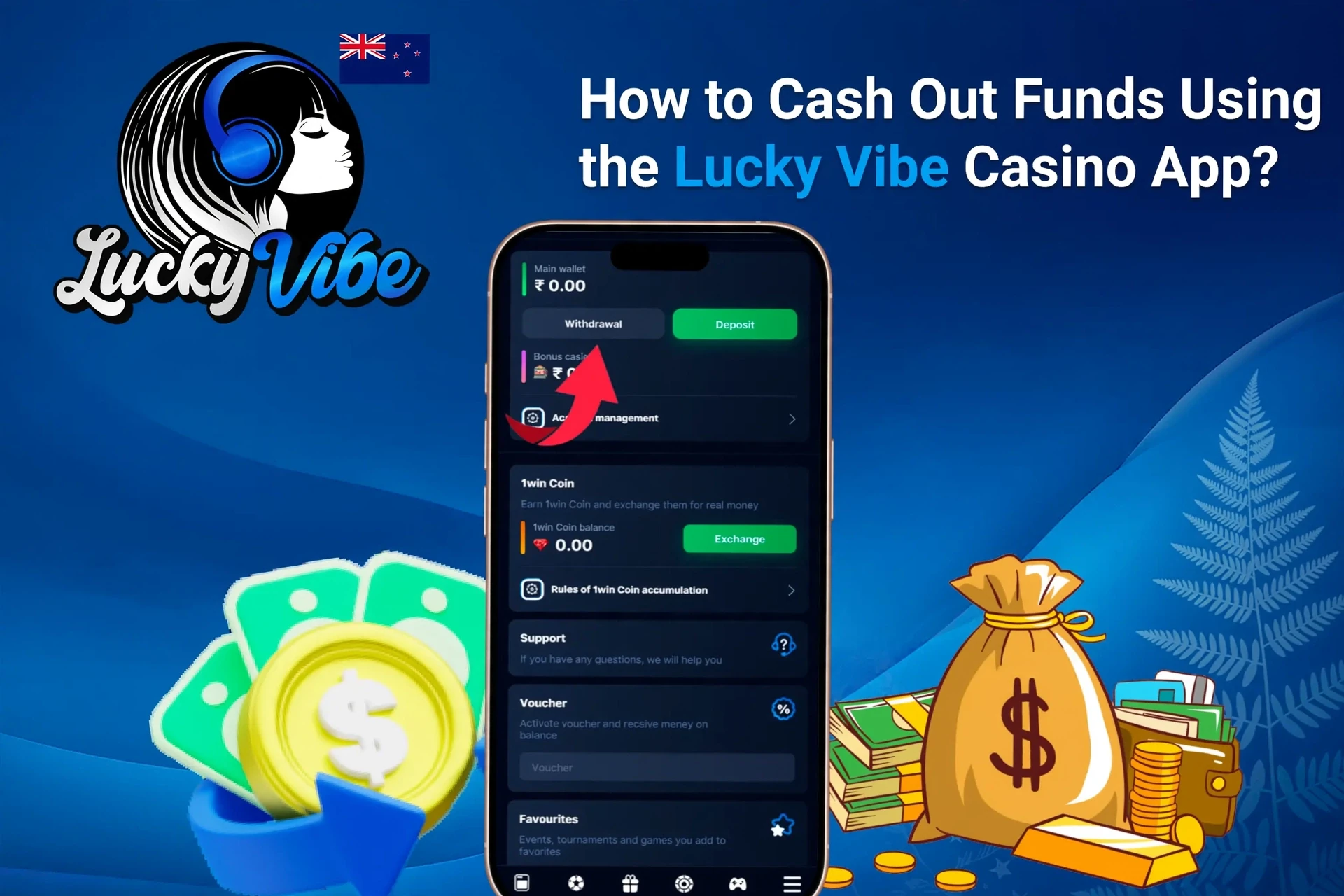 Registration process on the Lucky Vibe Casino mobile app with social login options