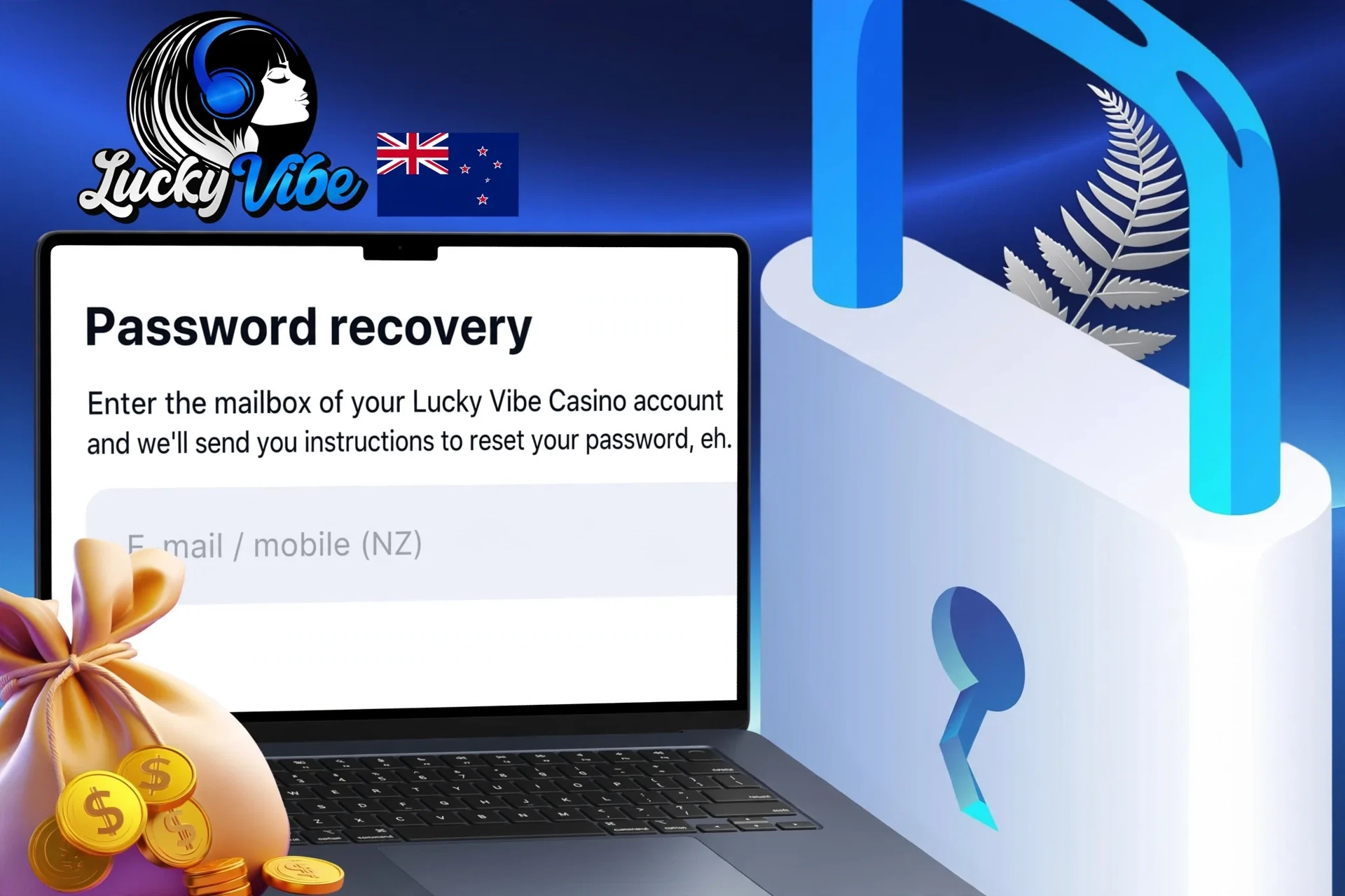 Algorithm for restoring access to Lucky Vibe Casino account in case of password loss